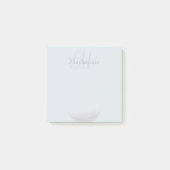 Monogram Aangepaste naam Engel Weer Licht Grijs Post-it® Notes (Voorkant)