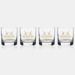 Monogram Aangepaste Naam Gepersonaliseerd Whisky Glas