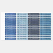 Monogram Aangepaste naam Kleding Label Blauw Denim (Vel)