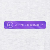 Monogram Aangepaste naam Kleding Label Rood Blauw (Design 2)