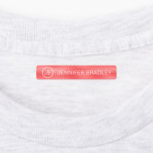 Monogram Aangepaste naam Kleding Label Rood Blauw (Aangebracht)