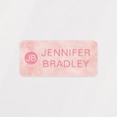 Monogram Aangepaste naam Kleding Labels Roze Blauw (Design 1)