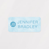 Monogram Aangepaste naam Kleding Labels Roze Blauw (Design 2)