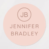 Monogram Aangepaste naam Kleding Labels School Lab (Design 1)