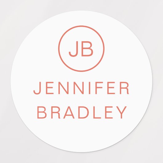 Monogram Aangepaste naam Kleding Labels School Lab (Design 1)