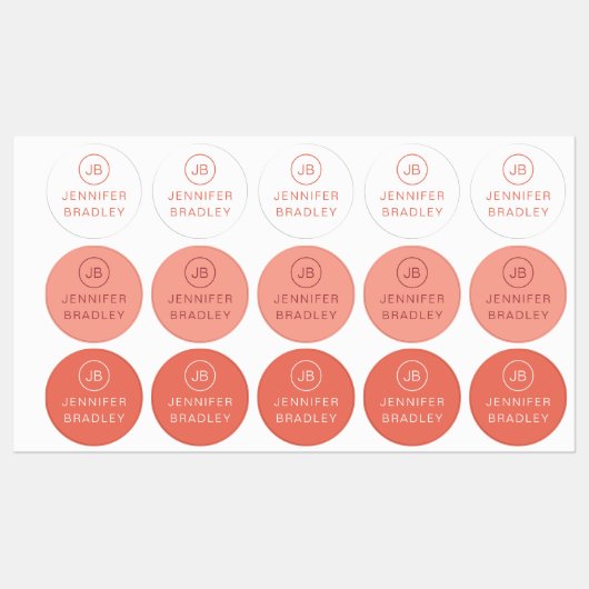 Monogram Aangepaste naam Kleding Labels School Lab (Vel)