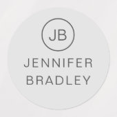 Monogram Aangepaste naam Kleding Labels School Lab (Design 2)