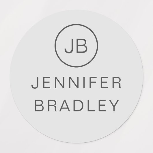 Monogram Aangepaste naam Kleding Labels School Lab (Design 2)