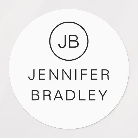 Monogram Aangepaste naam Kleding Labels School Lab (Design 1)