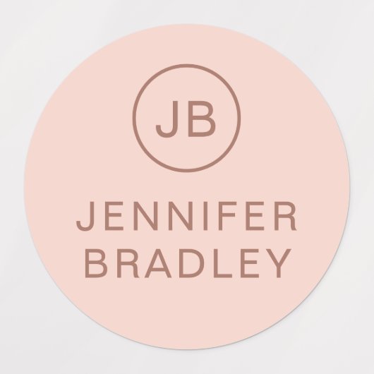 Monogram Aangepaste naam Kledingschool Labels (Design 1)