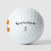 Monogram Aangepaste naam Typografie Eenvoudige Ora Golfballen (Logo)