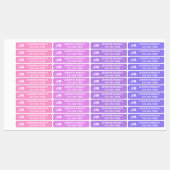 Monogram Aangepaste persoonlijke naam Meisroze Paa Labels (Vel)