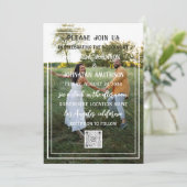 Monogram Aangepaste QR-code voor foto's, groen Kaart (Staand voorkant)