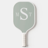 Monogram Aangepaste Sage Green Pickleball Paddle (Voorkant)