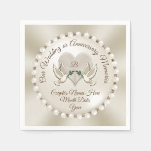 Monogram, Aangepersonaliseerde Weddenschappen Napk Servet