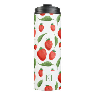 Monogram Aardbei Blad Thermos Bekertje Thermosbeker