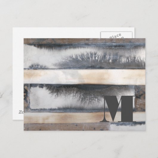 Monogram| Aarde en rook I Briefkaart (Voorkant / Achterkant)