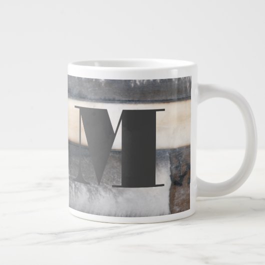 Monogram | Aarde en rook I Extra Grote Beker (Rechts)