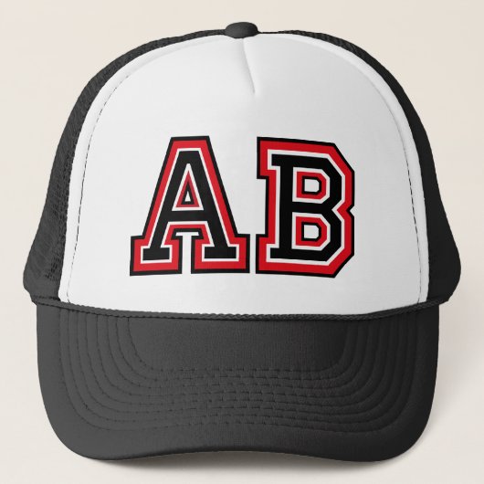 Monogram 'AB' Trucker Pet (Voorkant)