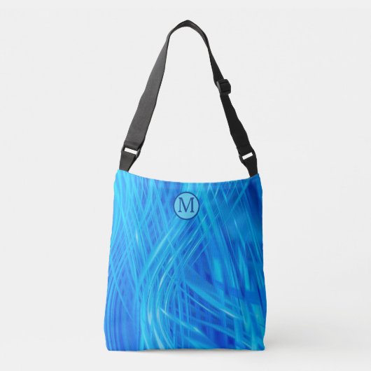 Monogram Abstract blauw lichtpatroonmonogram Draagtas (Voorkant)