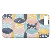 Monogram | Abstract cirkelpatroon Case-Mate iPhone Case (Achterkant (Horizontaal))