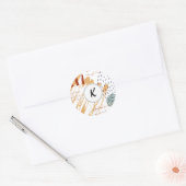 Monogram Abstract Doodle Ronde Sticker (Envelop)