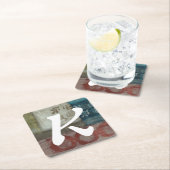 Monogram | Abstract erfgoed II Vierkante Kartonnen Onderzetter (Insitu)