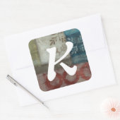 Monogram | Abstract erfgoed II Vierkante Sticker (Envelop)