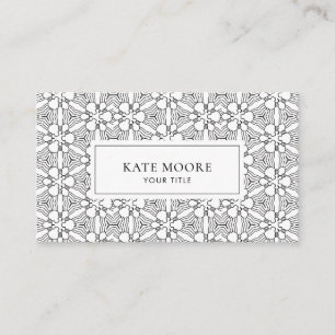 Monogram Abstract geometrisch patroon Visitekaartje