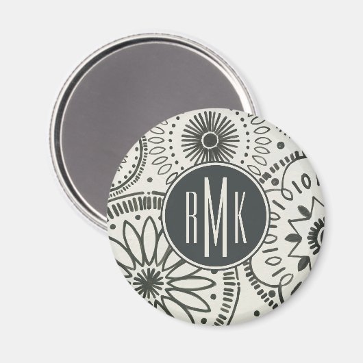 Monogram | Abstract Kami-patroon Magneet (Voorkant / Achterkant)