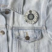 Monogram | Abstract Kami-patroon Ronde Button 5,7 Cm (In situ)