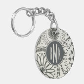 Monogram | Abstract Kami-patroon Sleutelhanger (Voorkant Links)