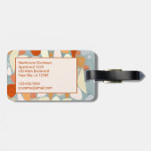 Monogram Abstract Moderne Geometrisch Bagagelabel (Achterkant horizontaal)