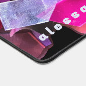 Monogram Abstract Pink Purple Ribbon Pieces 3D (Coin)