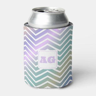 Monogram abstract regenboog chevron moderne naaiza blikjeskoeler