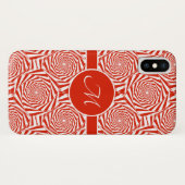 Monogram Abstract rozenpatroon Case-Mate iPhone Case (Achterkant (horizontaal))