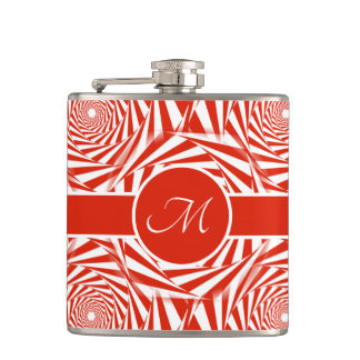 Monogram Abstract rozenpatroon Heupfles
