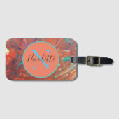 Monogram Abstract schilderen Bagagelabel (Voorkant (horizontaal))