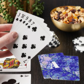 Monogram Abstracte Cool Blue Pokerkaarten (Insitu)