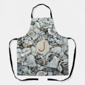 Monogram Accent met Schelpen Drift Schort (Voorkant)