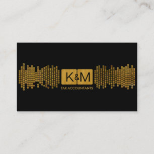 Monogram Accounting Company — Black en Gold Visitekaartje
