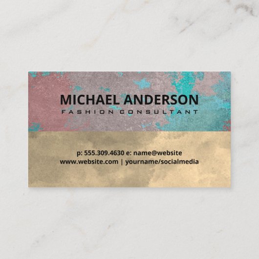 Monogram | Achtergrond van de oude generatie Visitekaartje (Achterkant)