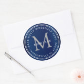 Monogram Adres label in Navy Blue (Envelop)