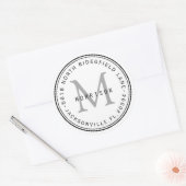 Monogram Adres Label in wit (Envelop)