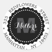 Monogram adres sticker (Voorkant)