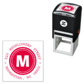 Monogram adresstempel  zelfinktende stempel (In situ)