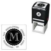 Monogram adresstempel zelfinktende stempel (In situ)