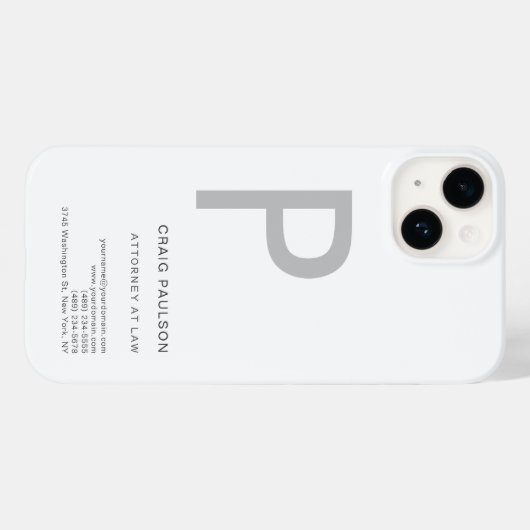 Monogram Advocaat Moderne Rechten Case-Mate iPhone Case (Achterkant (horizontaal))