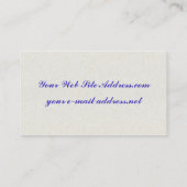 Monogram afdichting wax blauw visitekaartje (Achterkant)