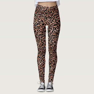 Monogram Afdruk Chic Leopard Animal Leggings